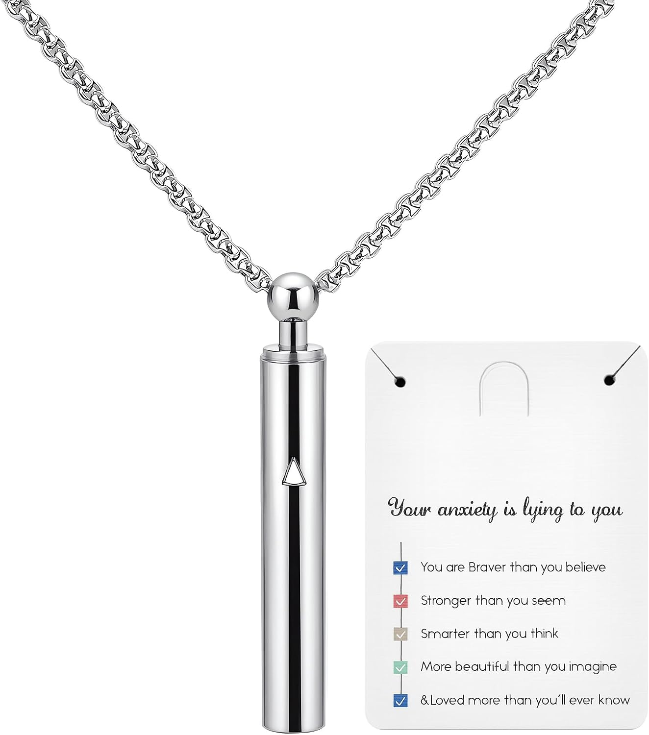 Breathing necklace Mindfulness Anxiety necklace breathing Stainless Teel Stress Relief pendant Meditation Anxiety Relief Gifts for Women Men Breathing necklace Mindfulness Anxiety necklace breathing Stainless Teel Stress Relief pendant Meditation Anxiety Relief Gifts for Women Men