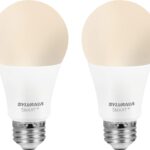 Sylvania Smart+ Bluetooth Mesh 60W Equivalent A19 LED Light Bulb, Dimmable Soft White, Compatible with Alexa, 2 Pack