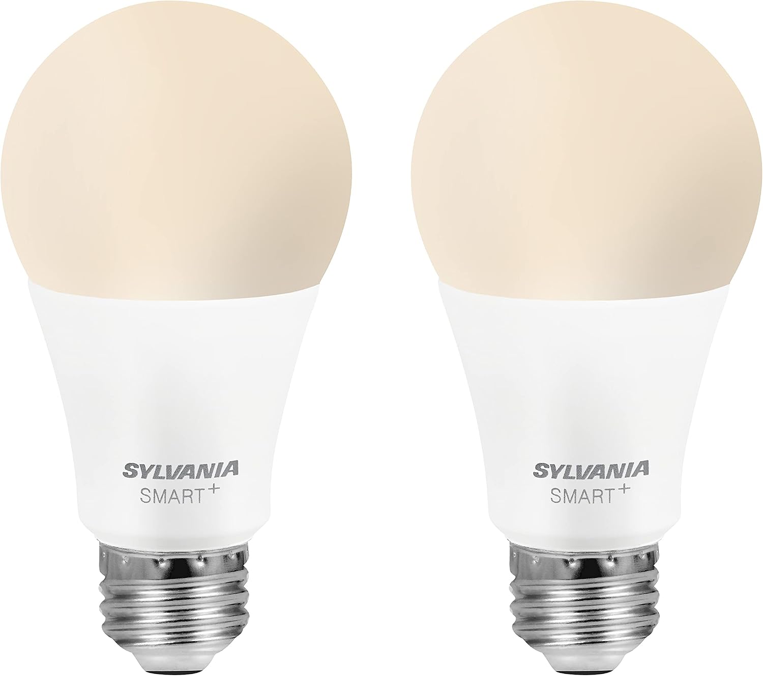 Sylvania Smart+ Bluetooth Mesh 60W Equivalent A19 LED Light Bulb, Dimmable Soft White, Compatible with Alexa, 2 Pack Sylvania Smart+ Bluetooth Mesh 60W Equivalent A19 LED Light Bulb, Dimmable Soft White, Compatible with Alexa, 2 Pack