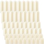 MTLEE 54 Pack Dripless Pillar Candles 3"/4"/6" Unscented Candles Bulk Smokeless Fireplace Assorted Size for Home Wedding Birthday Dinner Holiday Party Decoration (Ivory White)