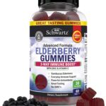 BioSchwartz Elderberry Gummies with Zinc and Vitamin C - Natural Immune Support for Adults & Kids - Black Sambucus Elderberries - Third-Party Tested, Non-GMO, Vegan Multimineral Supplement, 60 Count