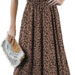 ANRILITA Women's 2026 Wrap V Neck Maxi Dress Short Sleeve Empire Waist Flowy Summer Long Dresses with Pocket Casual for Beach
