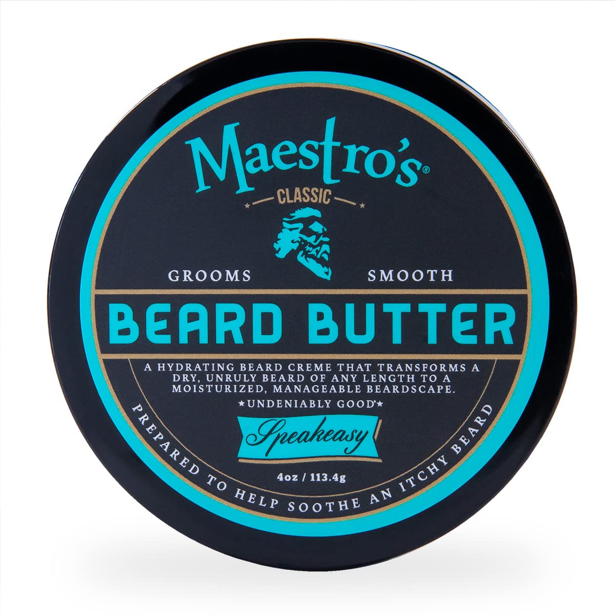 Maestro's Classic BEARD BUTTER | Anti-Itch, Extra Soothing, Hydrating Beard Creme For All Beard Types & Lengths- Speakeasy Blend, 4 Ounce Maestro's Classic BEARD BUTTER | Anti-Itch, Extra Soothing, Hydrating Beard Creme For All Beard Types & Lengths- Speakeasy Blend, 4 Ounce