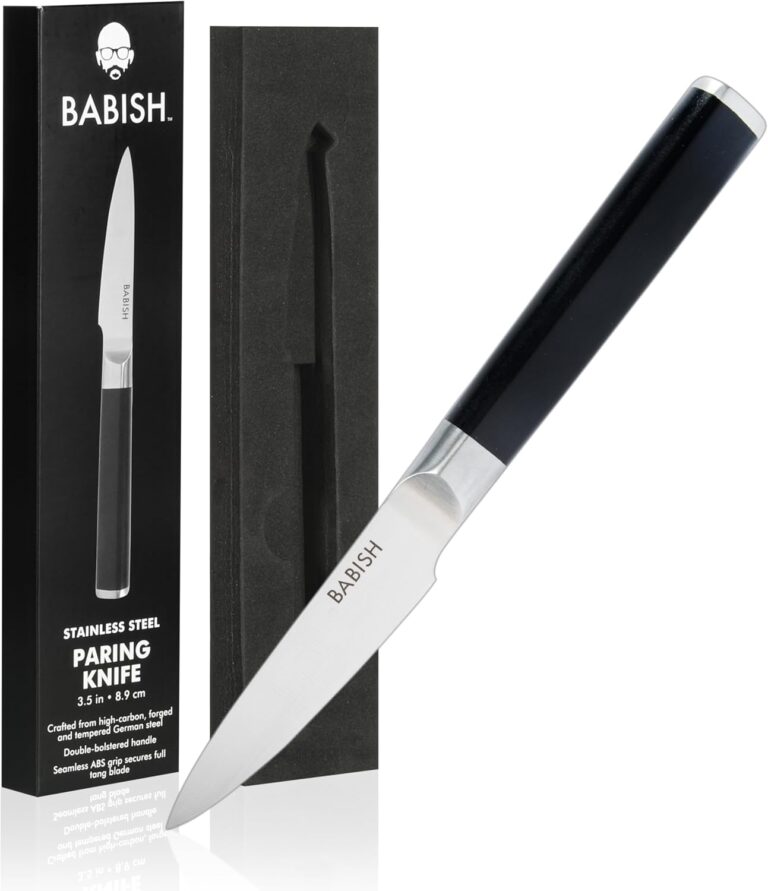 Babish 3.5-Inch Paring Knife  High-Carbon 1.4116 German Steel Kitchen Knife  Precision Cutlery for Peeling, Slicing & Detail Work