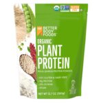 BetterBody Foods Vegan Protein Powder, Unflavored, Organic, Plant Protein Isolate, 12.7 OZ