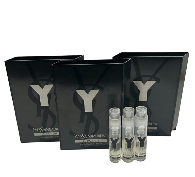 Yves Saint Laurent YSL Y LE PARFUM Men Sample Perfume Spray Trial Size Partially Filled Vials 1.2 ml / 0.04 fl oz (set of 3)