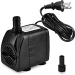 DOMICA 220GPH Ultra Quiet Fountain Pump (15W 800L/H), Small Submersible Pump for Pond, Water Feature, Aquariums, Fish Tanks, Hydroponics, Indoor or Outdoor Fountain (AC Powered)