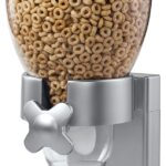 Honey-Can-Do Zevro Indispensable Single Dry Food Dispenser  Countertop Cereal Dispenser with Portion Control, 17.5 oz Capacity, Airtight BPA-Free Food Storage, Silver