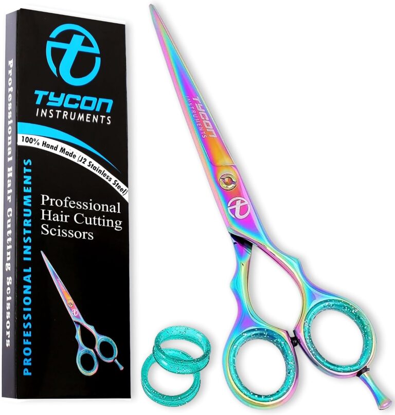 Tycon Hair Cutting Scissors Professional 6.5"  Japanese Stainless Steel, 2.7" Razor Edge Blade Barber Scissors  Ergonomic design - Precision Hair Scissors for Smooth Cutting - Salon & Personal Use