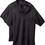 Hanes Men's Short Sleeve Jersey Pocket Polo (Pack of 2)