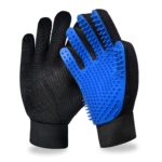 Cat Grooming Glove Brush, Pet Hair Remover Tool, 1 Pair Reusable Dog Hair Fur Remover for Carpet, Furniture, Couch, Clothes, Eco-Friendly and High efficiency (Blue) | Reusable Dog Hair Fur Remover for Carpet, Furniture, Couch, Clothes, Eco-Friendly and High efficiency (Blue)