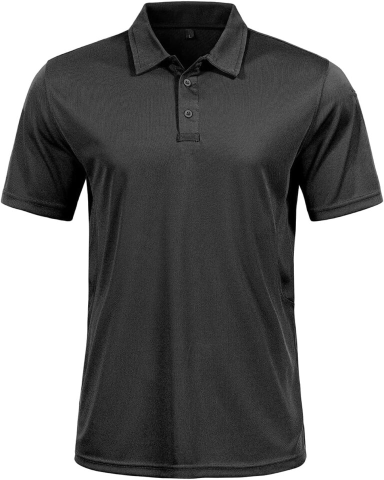GYMELITE Men's Golf Polo Shirt Short and Long Sleeve Quick Dry Moisture Wicking Performance T Shirt for Casual Work Athletic