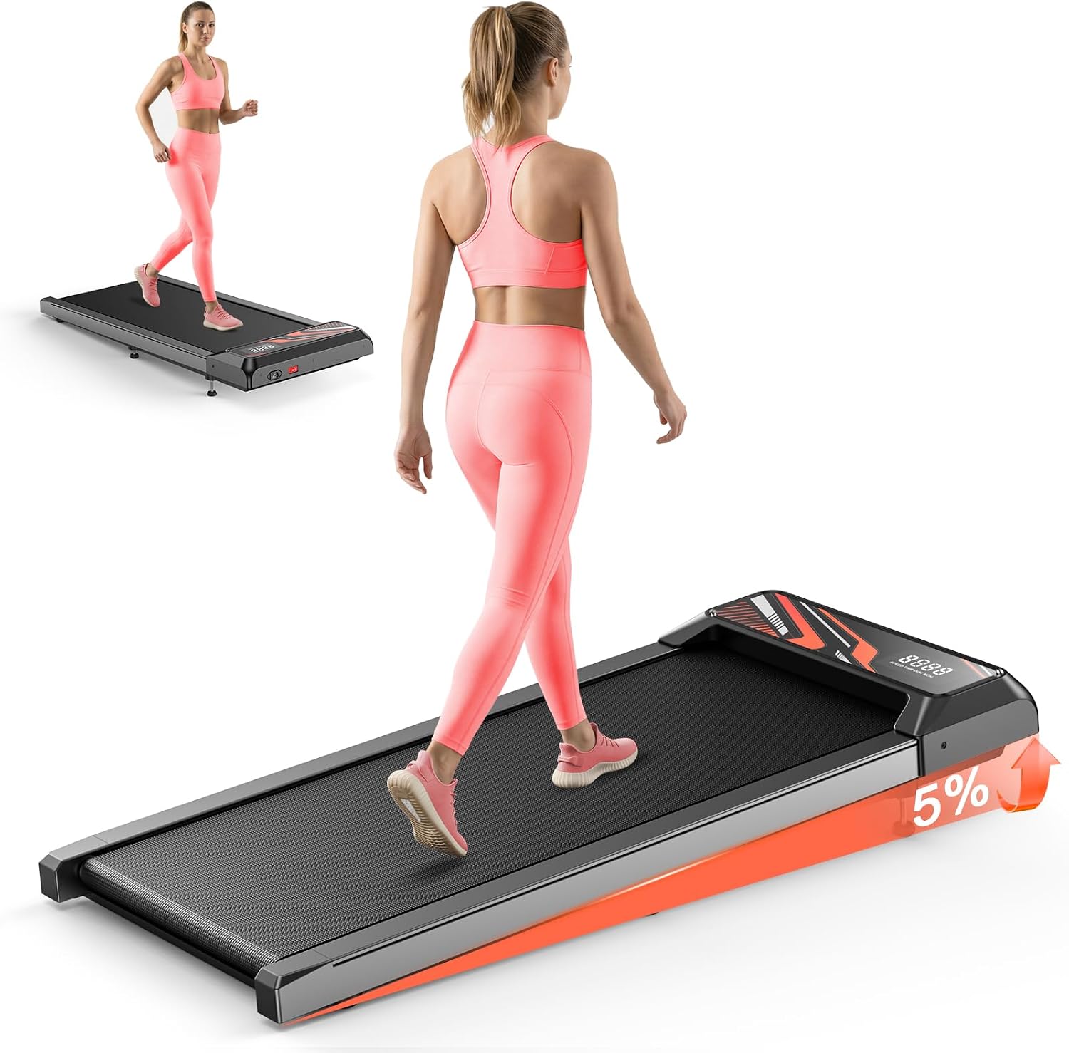 2.5HP Walking Mat with Incline pad,Under Desk Treadmill, Walking Running Pad with Remote, 3 in 1 Low Noise Small Mini Portable Treadmill with Led Screen, Compact Treadmills for Home, 265lbs Capacity 2.5HP Walking Mat with Incline pad,Under Desk Treadmill, Walking Running Pad with Remote, 3 in 1 Low Noise Small Mini Portable Treadmill with Led Screen, Compact Treadmills for Home, 265lbs Capacity