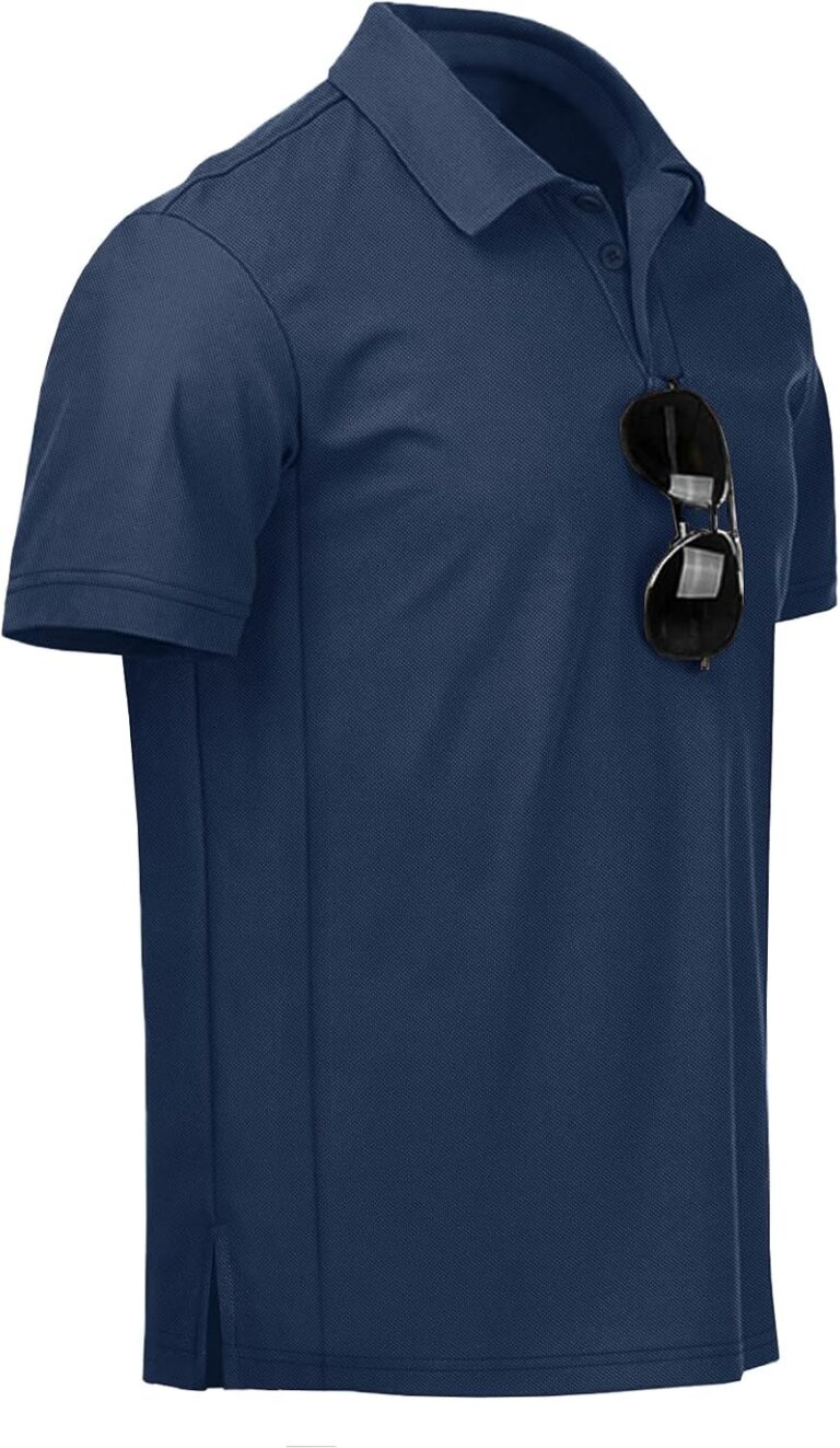 NIASHOT Men's Polo Shirts Tactical Short Sleeve Golf T-Shirt Athletic Collared Summer Shirts