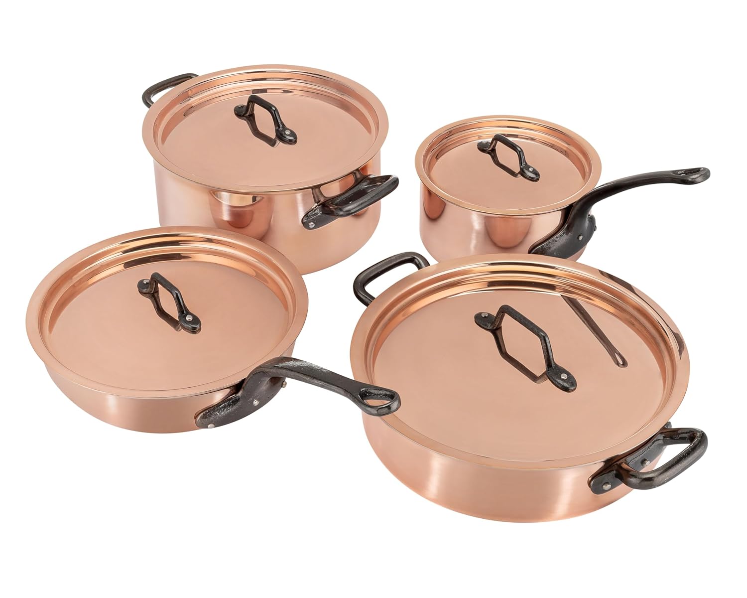 Matfer Bourgeat Copper Cookware Set, Set of 8 Matfer Bourgeat Copper Cookware Set, Set of 8