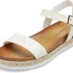 DREAM PAIRS Womens Open Toe Ankle Strap Espadrille Casual Flatform Platform Wedge Sandals