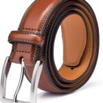 KM Legend Mens Leather Dress Belt - Classic & Fashion For Work Business And Casual