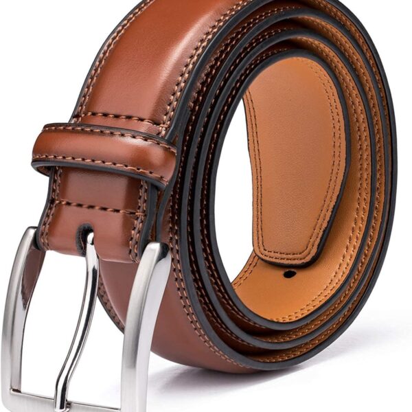 KM Legend Mens Leather Dress Belt - Classic & Fashion For Work Business And Casual