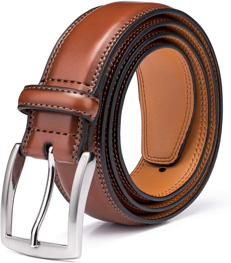 KM Legend Mens Leather Dress Belt - Classic & Fashion For Work Business And Casual