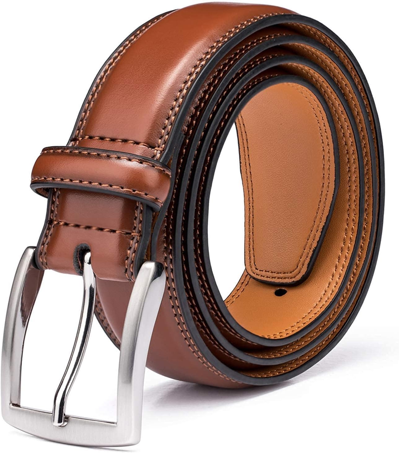KM Legend Mens Leather Dress Belt - Classic & Fashion For Work Business And Casual KM Legend Mens Leather Dress Belt - Classic & Fashion For Work Business And Casual