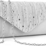 TINDTOP Evening Clutch Purses for Women Handbags for Formal Wedding Party Cocktail Prom Crossbody Shoulder Envelope Bag | for Formal Wedding