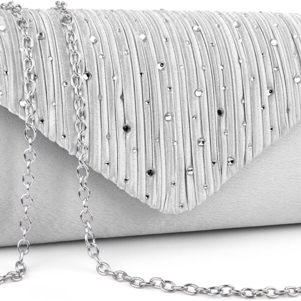 TINDTOP Evening Clutch Purses for Women Handbags for Formal Wedding Party Cocktail Prom Crossbody Shoulder Envelope Bag | for Formal Wedding