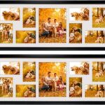 WIFTREY 2 Pack 4x6 Picture Frames Collage with 9 Openings, Display Eight 4 x 6 Pictures and One 8x10 Photos for Wall Mounting, Black