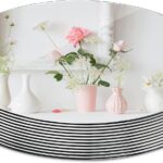 Set of 12 Round Mirror Trays, 10 Inch Glass Mirrors Candle Plate Large Circle Mirrors Wall Mount Glass Mirror Tiles for Table Centerpieces, Crafts, Wedding, Party Decorations