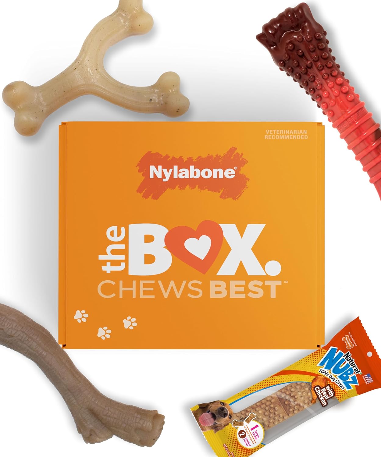 Nylabone Dog Gift Box, Includes 3 Strong Chew Toys and 1 Natural Treat, Gifts for Dogs, Large - Up to 50 lbs, 4 Pack Nylabone Dog Gift Box, Includes 3 Strong Chew Toys and 1 Natural Treat, Gifts for Dogs, Large - Up to 50 lbs, 4 Pack
