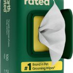 earth rated Dog Wipes, Hypoallergenic, 3-in-1 Cleaning and Hydrating, for Grooming Paws, Body and Butt, Lavender Scented, 100 Count