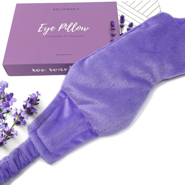 Weighted Lavender Eye Mask for Sleeping, Relaxation, Meditation & Self-Care Aromatherapy Lavender Eye Pillow Calming Spa Gift for Women, Men, Mom, Dad