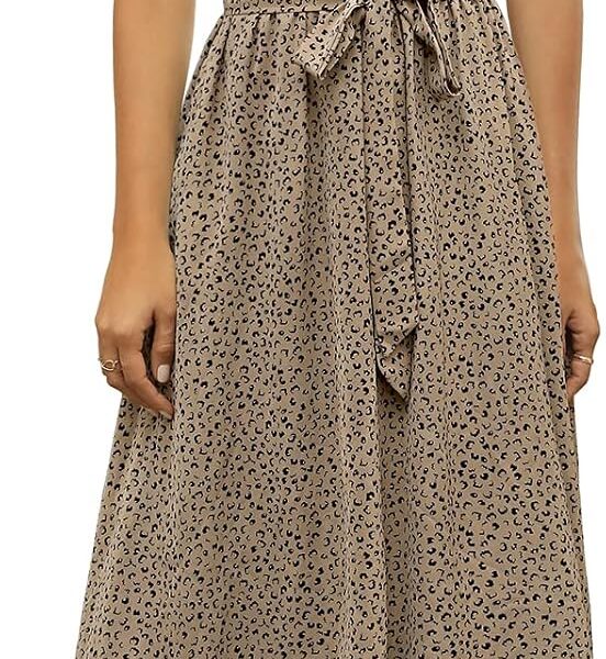 Zattcas Women 2026 Summer Dress Short Sleeve Ribbed Teacher Church Modest Business Casual Work Outfits Midi Dress