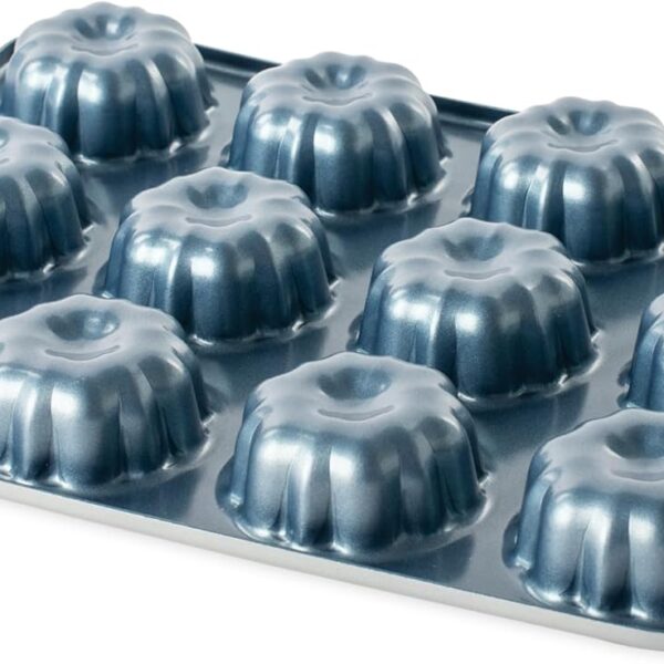 Nordic Ware Formed Mini Bundt, 12 Cavity Cupcake, Twilight Blue
