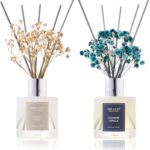 Airkeep Reed Diffuser 3.38 oz (100ml) 2pk,Clean Linen/Cashmere Vanilla Scented Reed Diffuser Set,Reed Diffuser & Oil Diffuser Sticks, Aromatherapy, Home & Kitchen Dcor,Fragrance and Gifts