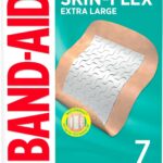 Band-Aid, Brand Skin-Flex Adhesive Bandages for First Aid and Wound Care of Minor Cuts and Scrapes and Burns, Flexible Sterile Bandages for Fingers and Knees, Extra Large, All One Size, 7 Count