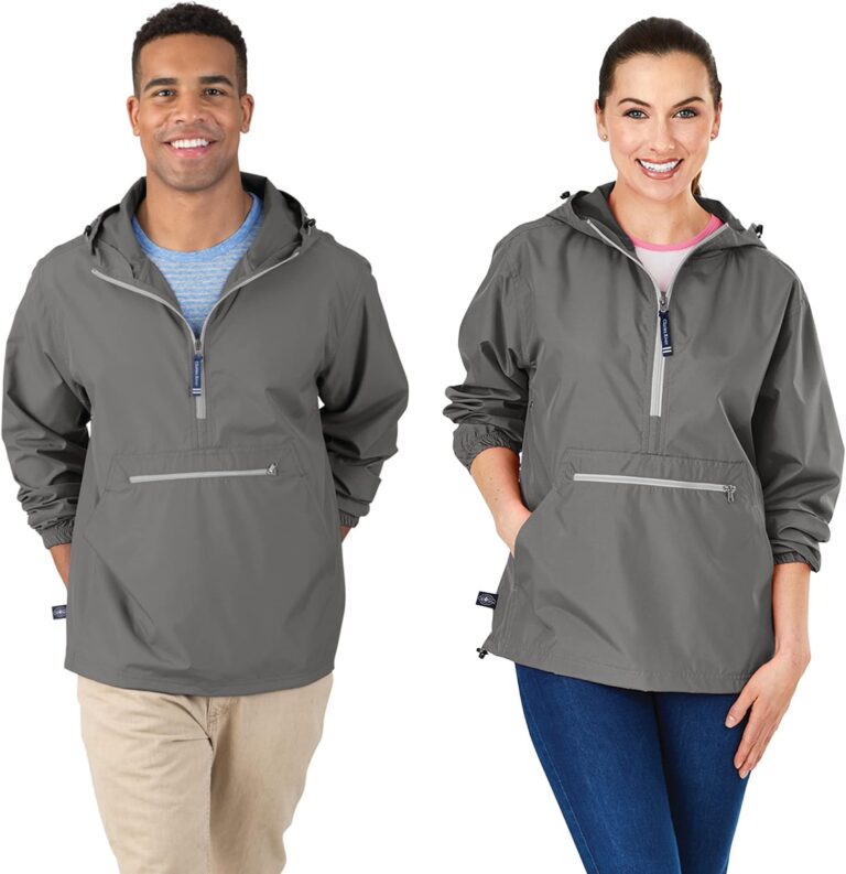Charles River Apparel Unisex Pack-N-Go Pullover Jacket | Lightweight packable Softex pullover with hood and pouch pocket; wind and water-resistant layer for travel and events.