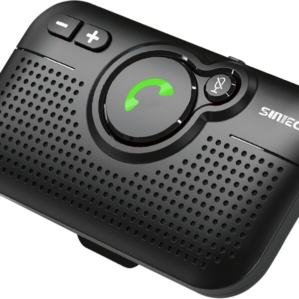 Bluetooth Car Speaker for Cell Phone, 3W Speakers, Handsfree Bluetooth Car Kit Automatic Power ON Reconnect, Support Siri Google Voice Assistant Hands Free Speakerphone with Visor Clip - BC980P