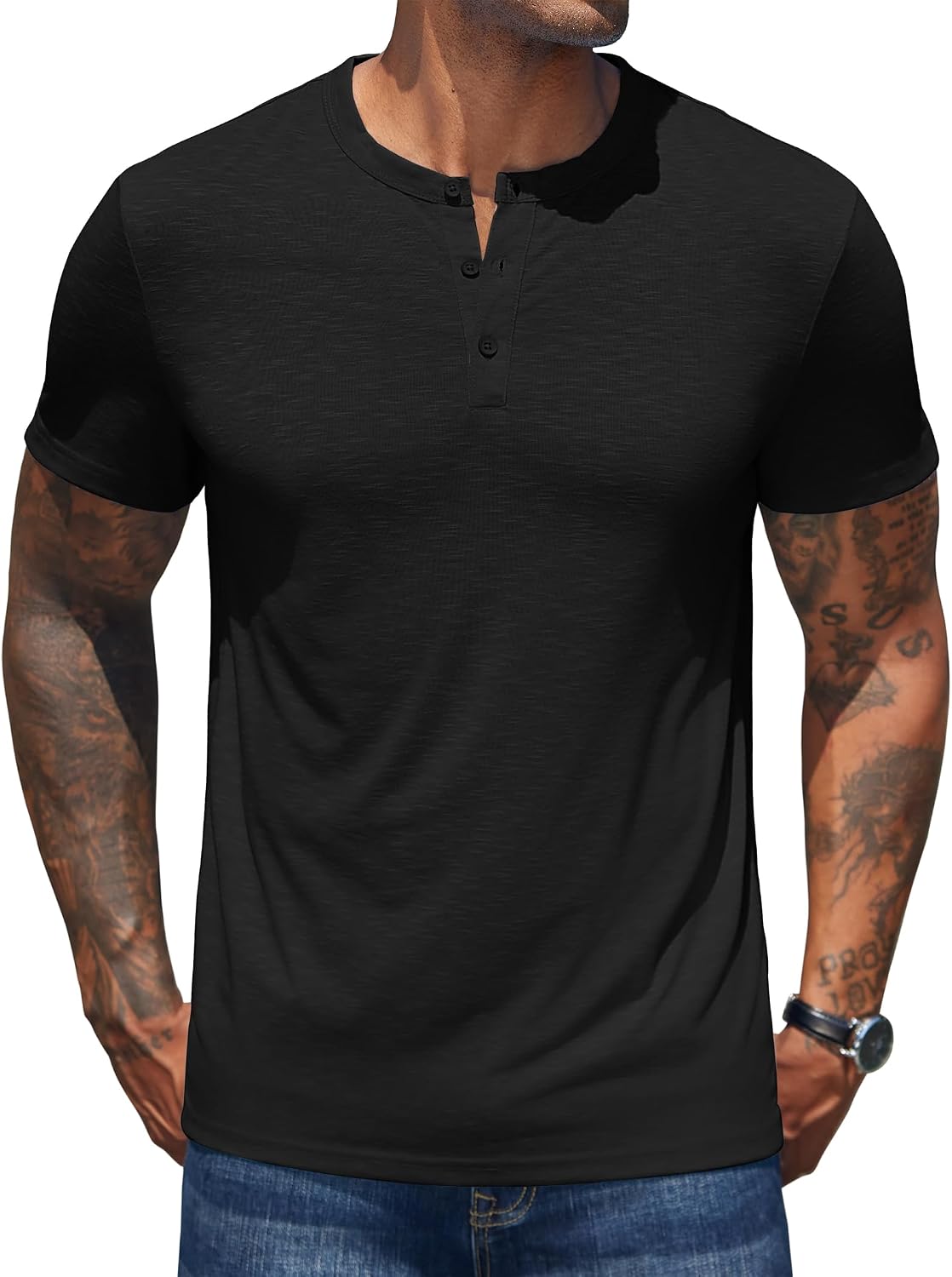 COOFANDY Men's Henley Shirts Short Sleeve Casual Basic Henley Tee Summer Button Lightweight Stretch T Shirts COOFANDY Men's Henley Shirts Short Sleeve Casual Basic Henley Tee Summer Button Lightweight Stretch T Shirts