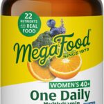 MegaFood, Women Over 40 One Daily, Daily Multivitamin and Mineral Dietary Supplement with Vitamins C, D, Folate, Biotin and Iron, Non-GMO, Vegetarian, 90 tablets (90 servings)