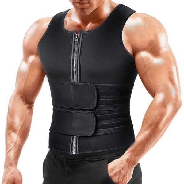 A+ Choice Sauna Vest Waist Trainer for Men - Mens Sauna Suit Double Sweat Belt Body Shaper for Gym Workout Exercise