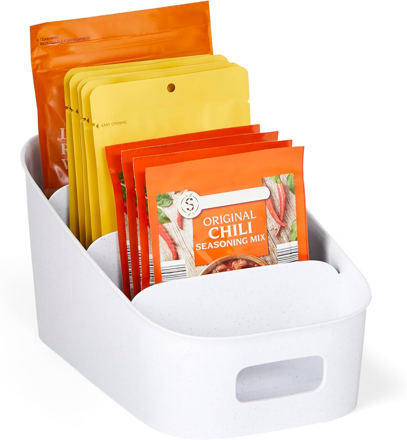 YouCopia ShelfBin Packet Organizer, 4-Tier Stairstep Raised Divided Bin, BPA-Free Storage Caddy for Kitchen Pantry and Cabinet Organization, Tea Bags, Medicine, and More YouCopia ShelfBin Packet Organizer, 4-Tier Stairstep Raised Divided Bin, BPA-Free Storage Caddy for Kitchen Pantry and Cabinet Organization, Tea Bags, Medicine, and More