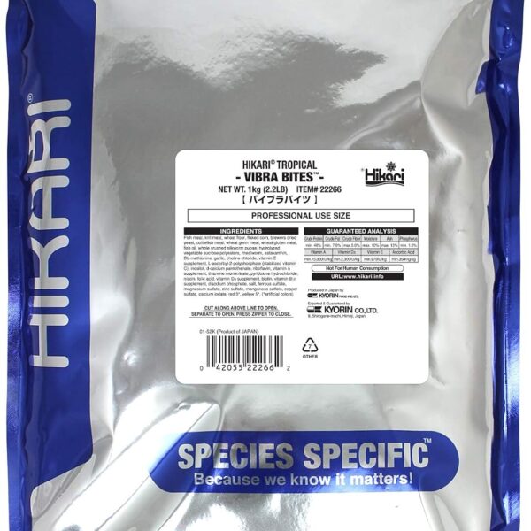 Hikari HK22266 2.2 Pound Vibra Bites Tropical Fish Food 2.2 lb (1kg) Red