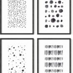 HAUS AND HUES Abstract Artwork for Walls | Wall Art for Living Room Black and White Wall Decor (8"x10" UNFRAMED)