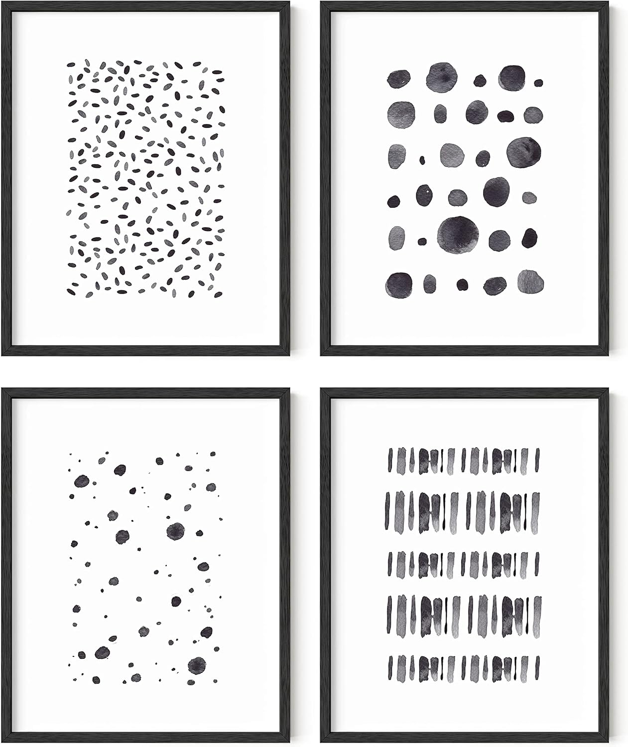 HAUS AND HUES Abstract Artwork for Walls | Wall Art for Living Room Black and White Wall Decor (8"x10" UNFRAMED) HAUS AND HUES Abstract Artwork for Walls | Wall Art for Living Room Black and White Wall Decor (8"x10" UNFRAMED)