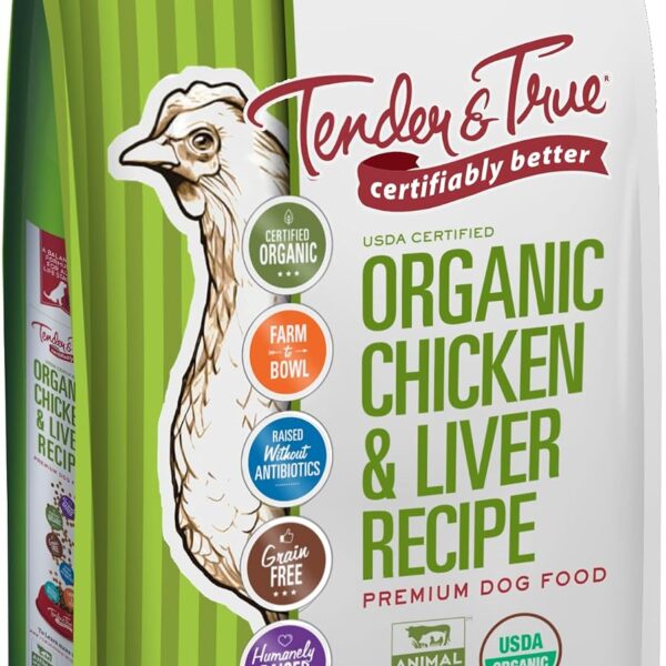 Tender & True Organic Chicken & Liver Recipe Dog Food, 11 lb