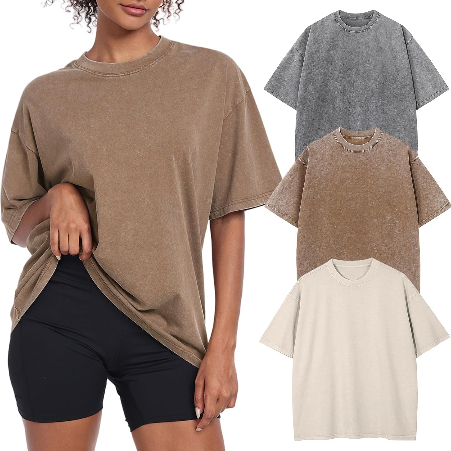 Womens Vintage Oversized T Shirts Acid Washed Baggy Cotton Tee Workout Gym Shirts Boyfriend Short Sleeve Tops Womens Vintage Oversized T Shirts Acid Washed Baggy Cotton Tee Workout Gym Shirts Boyfriend Short Sleeve Tops
