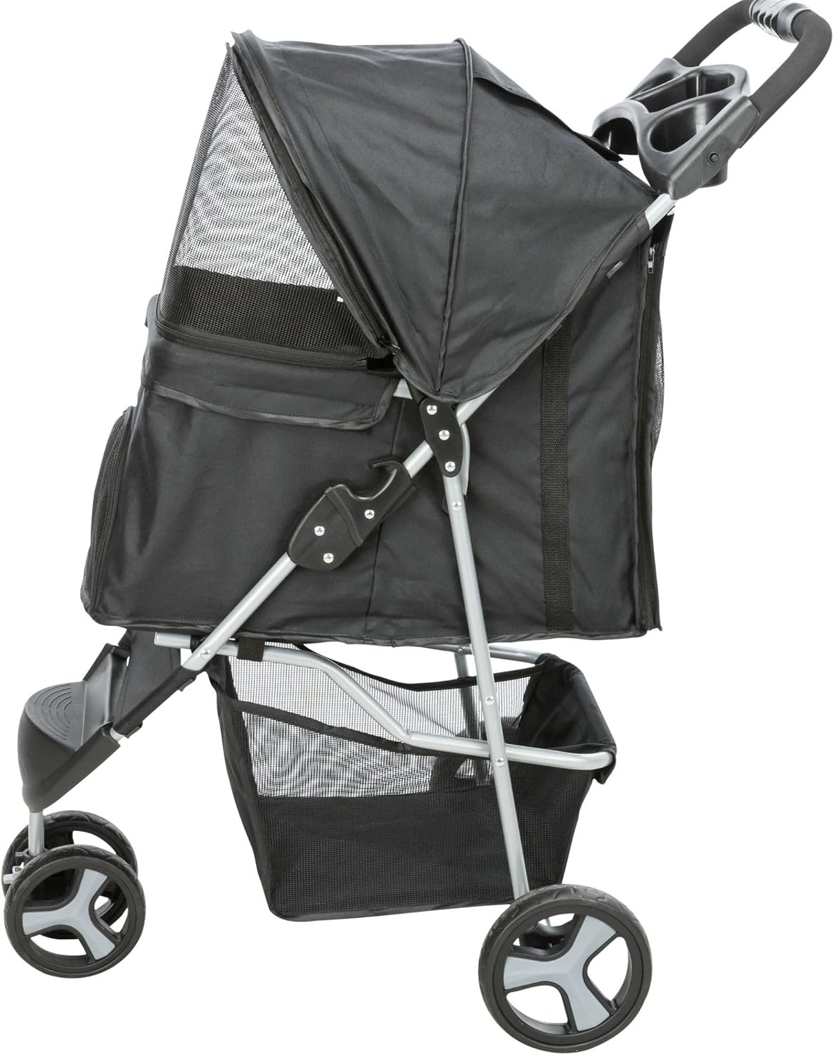 TRIXIE Foldable Pet Stroller for Cats and Dogs, Pet Carrier Strolling Cart with Weather Cover, Storage Basket, Cup Holder, Black | Lightweight, Compact and Portable, Easy to Travel TRIXIE Foldable Pet Stroller for Cats and Dogs, Pet Carrier Strolling Cart with Weather Cover, Storage Basket, Cup Holder, Black | Lightweight, Compact and Portable, Easy to Travel