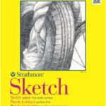Strathmore 300 Series Wire Bound Sketch Pad, 50 lb. Paper, 9 X 12 inches, 100 Sheets (350-9)