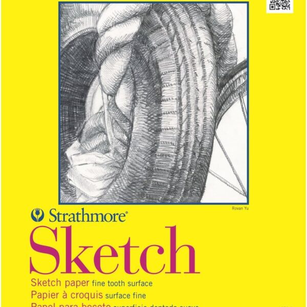 Strathmore 300 Series Wire Bound Sketch Pad, 50 lb. Paper, 9 X 12 inches, 100 Sheets (350-9)