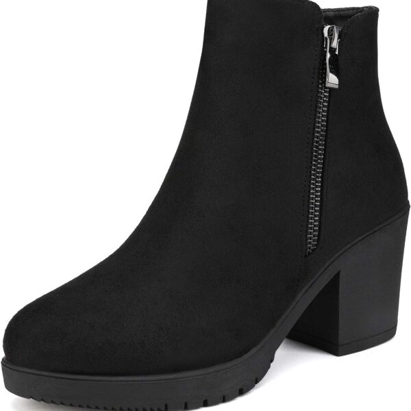 DREAM PAIRS Women's Ankle Boots Chunky Heel Platform Fall Heeled Short Booties Shoes